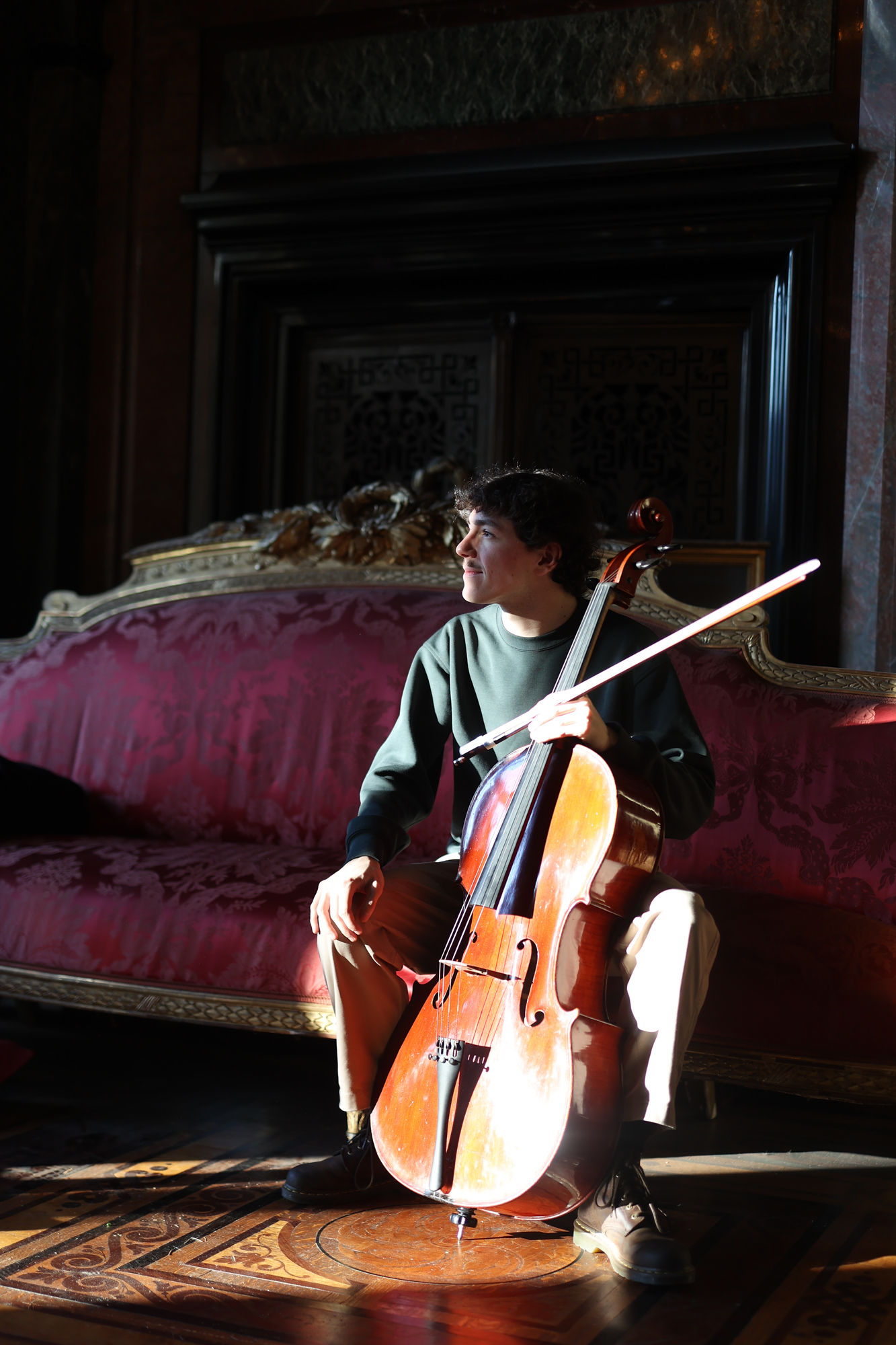 João Pedro Gonçalves at a music rehearsal